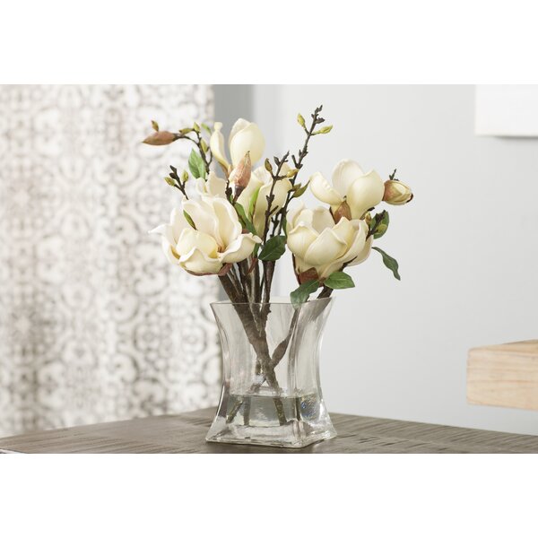 Magnolia Arrangement With Vase & Reviews | Birch Lane